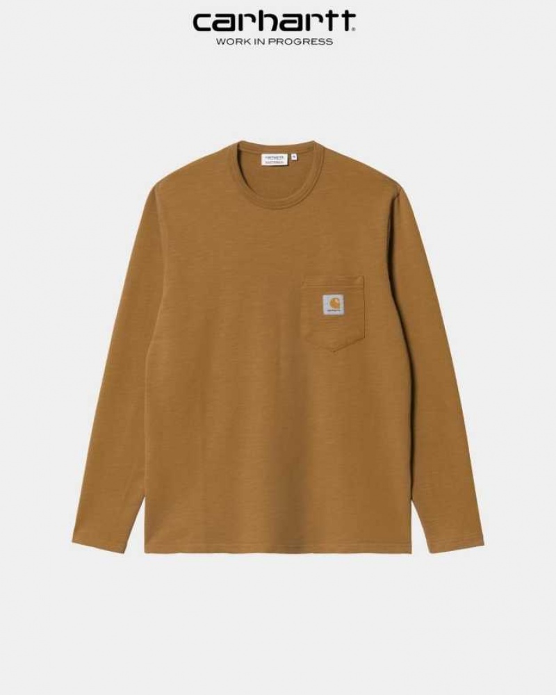 Carhartt Wip WIP x Quartersnacks Slub Yarn Pocket T-Shirt Bruna | SE0000847